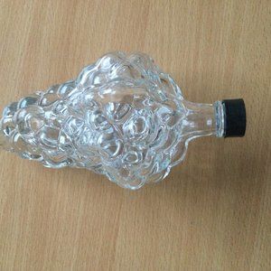 White Clear glass grapes bottle with lid made in turkey